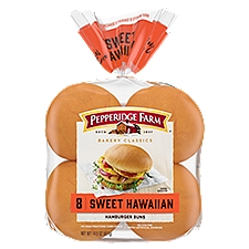 Pepperidge Farm Bakery Classics Sweet Hawaiian Hamburger Buns, 8 count, 14.5 oz
