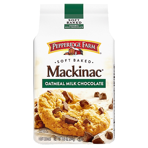 Pepperidge Farm Mackinac Soft Baked Oatmeal Milk Chocolate Cookies, 8.6 oz. Bag
