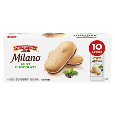 Pepperidge Farm Milano® Cookies, Mint, 10 Packs, 2 Cookies per Pack