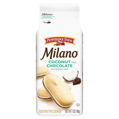 Pepperidge Farm Milano Coconut Chocolate Flavored Distinctive Cookies, 15 count, 7 oz