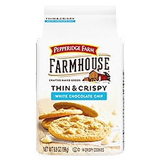 Pepperidge Farm Farmhouse Thin & Crispy White Chocolate Chip Cookies, 14 count, 6.9 oz