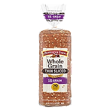 Pepperidge Farm Whole Grain Thin Sliced 15 Grain Bread, 22 oz. Loaf, 22 Ounce