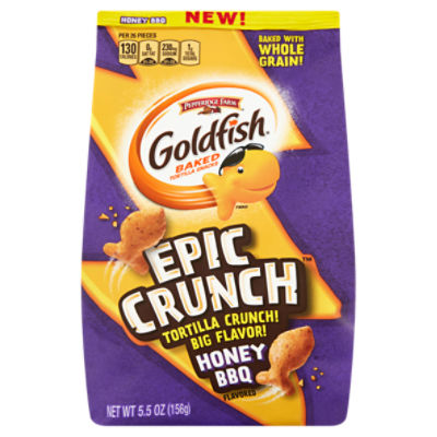 Pepperidge Farm Goldfish Epic Crunch Honey BBQ Flavored Baked Tortilla Snacks, 5.5 oz