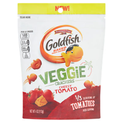 Pepperidge Farm Goldfish Veggie Cheesy Tomato Baked Snack Crackers, 4 oz