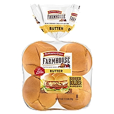 Pepperidge Farm Farmhouse Butter Hamburger Buns, 8-Pack Bag, 18 Ounce