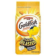 Goldfish Flavor Blasted Cheddar and Sour Cream Crackers, Snack Crackers, 6.6 oz bag, 6.6 Ounce