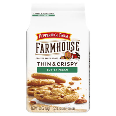 Pepperidge Farm Farmhouse Thin & Crispy Butter Pecan Cookies, 5.9 oz. Bag