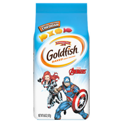 Goldfish Marvel Avengers Cheddar Crackers, Snack Crackers, 6.6 oz Bag