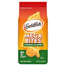 Goldfish Snack Crackers, Mega Bites Cheddar Jalapeno, 5.9 Ounce