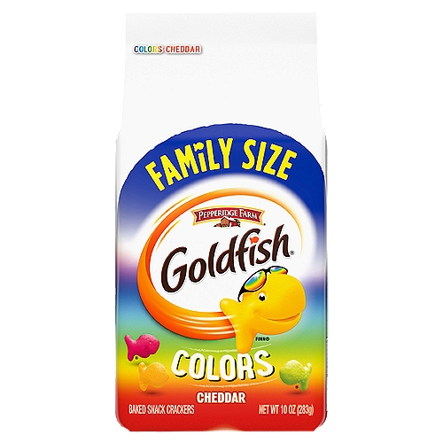 Goldfish Crackers, Colors Crackers, Family Size, 10 Oz Bag