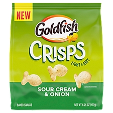 Goldfish Crisps Sour Cream & Onion Baked Chip Crackers, 6.25 Oz Bag