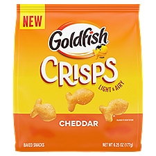 Goldfish Crisps Cheddar Cheese Baked Chip Crackers, 6.25 Oz Bag