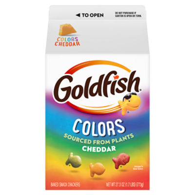 Goldfish Colors Cheddar Cheese Crackers, 27.3 oz Carton ShopRite