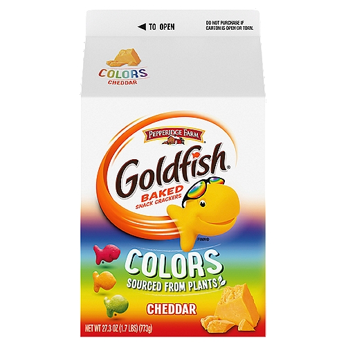 Goldfish Colors Cheddar Cheese Crackers, 27.3 oz Carton