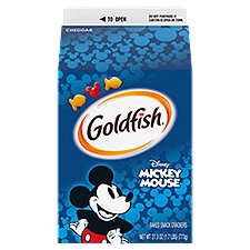 Goldfish Disney Mickey Mouse Cheddar Crackers, Snack Crackers, 27.3 oz carton