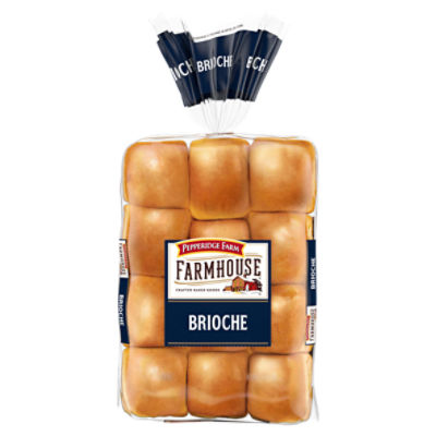 Pepperidge Farm Farmhouse Brioche Dinner Rolls, 12 Rolls, 11 Oz Bag