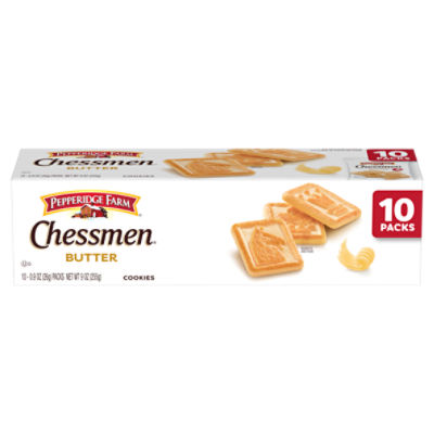 Pepperidge Farm Chessmen Butter Cookies, 0.9 oz, 10 count