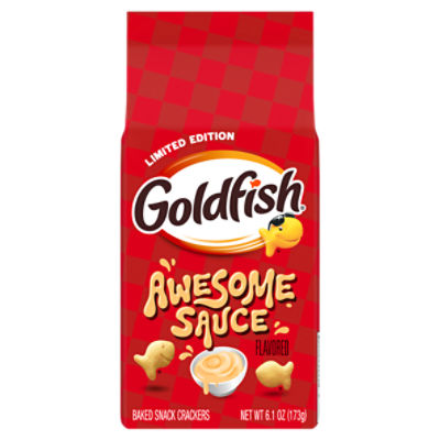 Goldfish Awesome Sauce Flavored Baked Snack Crackers Limited Edition, 6.1 oz
