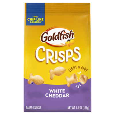 Goldfish Crisps White Cheddar Baked Snacks, 4.8 oz, 4.8 Ounce
