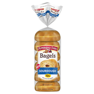 Pepperidge Farm Sourdough Pre-Sliced Bagels, 6 count, 21 oz, 21 Ounce