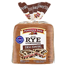 Pepperidge Farm Jewish Rye & Pumpernickel Deli Swirl Bread, 16 oz. Bag, 16 Ounce