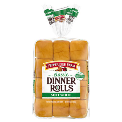 Pepperidge Farm Classic Soft White Dinner Rolls, 12-Pack Bag