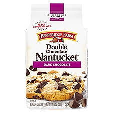 Pepperidge Farm Nantucket Double Dark Chocolate Cookies, 8 Crispy Cookies, 7.75 oz. Bag