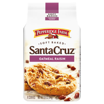 Pepperidge Farm Santa Cruz Soft Baked Oatmeal Raisin Cookies, 8.6 OZ