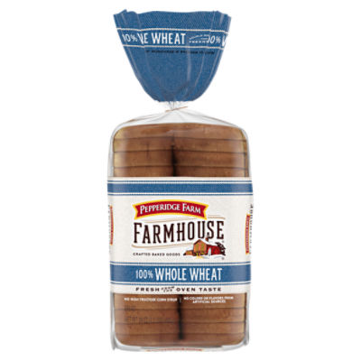 Pepperidge Farm Farmhouse 100% Whole Wheat Bread, 24 Oz Loaf