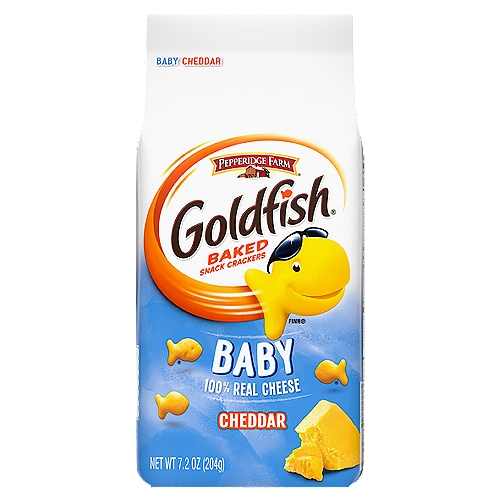 Goldfish Baby Cheddar Crackers, Snack Crackers, 7.2 oz bag