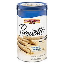 Pepperidge Farm Pirouette Cookies, French Vanilla Flavored Crème Filled Wafers, 13.5 Oz Tin