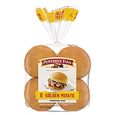 Pepperidge Farm Golden Potato Hamburger Buns, 8-Pack Bag, 15 Ounce