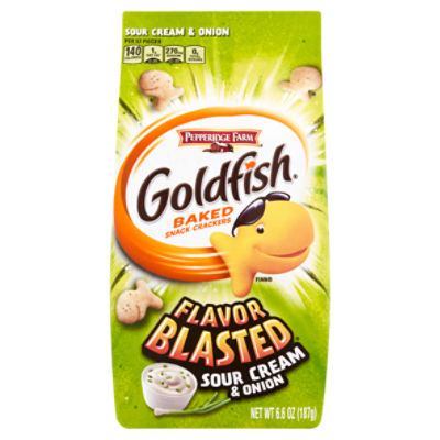 Pepperidge Farm Goldfish Flavor Blasted Sour Cream & Onion Baked Snack Crackers, 6.6 oz