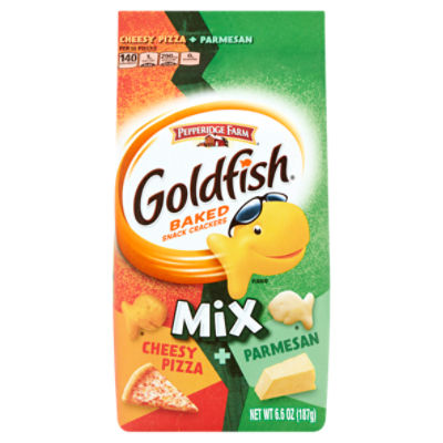 Pepperidge Farm Goldfish Cheesy Pizza + Parmesan Mix Baked Snack Crackers, 11.5 oz