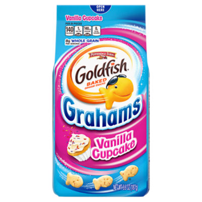 Goldfish Grahams Vanilla Cupcake Crackers, Snack Crackers, 6.6 oz bag