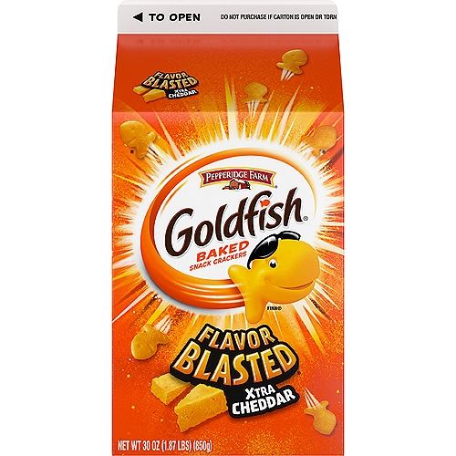 Pepperidge Farm Goldfish Flavor Blasted Xtra Cheddar Baked Snack Crackers, 30 oz