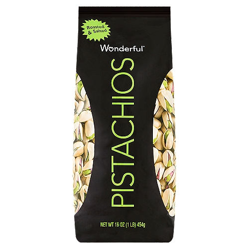 One 16 Ounce Bag of our Roasted & Salted In-Shell Wonderful Pistachios.