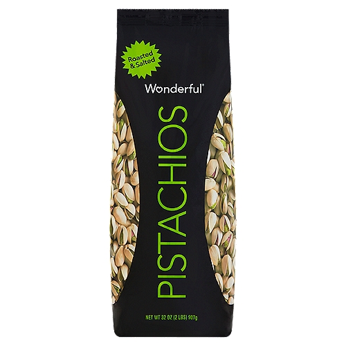 Wonderful Roasted & Salted Pistachios, 32 oz
The Skinny Nut
Go ahead and indulge a little with the skinny nut. Known for fiber and protein, Wonderful Pistachios are deliciously fulfilling. And nearly 90% of the fat in this tasty snack is the better-for-you kind-so it fits nicely in any healthy lifestyle.