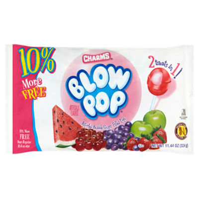 Charms Blow Pop Assorted Bubble Gum Filled Pops, 11.44 oz