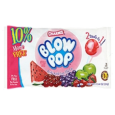 Charms Blow Pop Assorted Bubble Gum Filled Pops, 11.44 oz, 10.4 Ounce