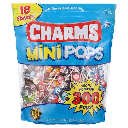 Charms Mini Pops, 300 count, 55.58 oz