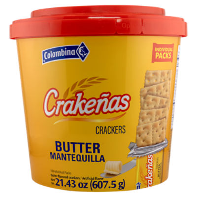 Colombina Crakeñas Butter Flavored Crackers, 18 count, 21.43 oz