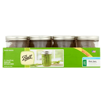 Ball® Wide Mouth Pint Jars, 12 ct / 16 oz - King Soopers