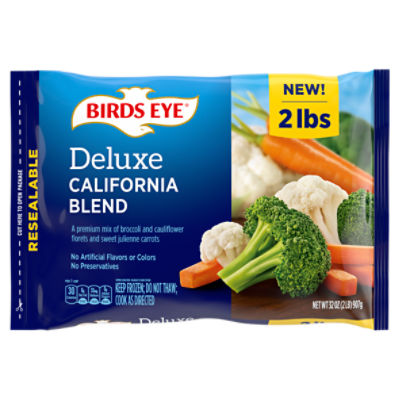 Birds Eye Deluxe California Blend, Broccoli, Cauliflower and Carrots, Frozen Vegetables, 32 oz.