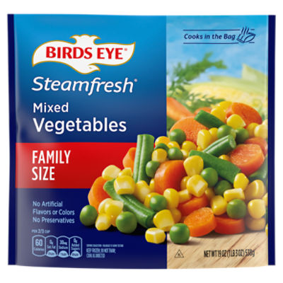 Birds Eye Steamfresh Mixed Vegetables Family Size, 19 oz - Fairway