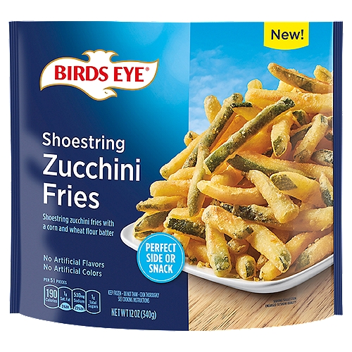 Shoestring Zucchini Fries with a Corn and Wheat Flour Batter