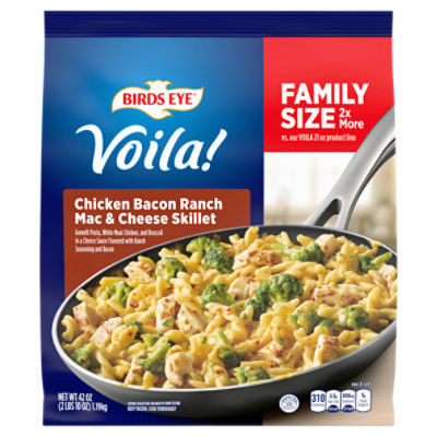 Birds Eye Voila! Chicken Bacon Ranch Mac & Cheese Skillet Pasta Family Size, 42 oz