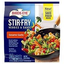 Birds Eye Stir Fry Veggies and Sauce Sesame and Garlic, Frozen Vegetables, 15 Ounce