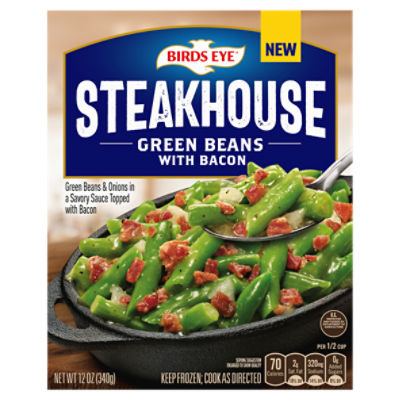 Birds Eye Steakhouse Green Beans with Bacon, 12 oz