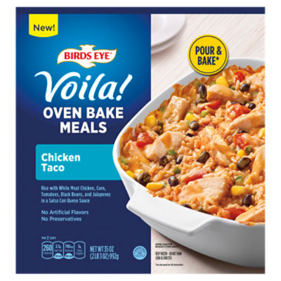 Birds Eye Voila! Oven Bake Meals Chicken Taco Frozen Meal, 35 oz.